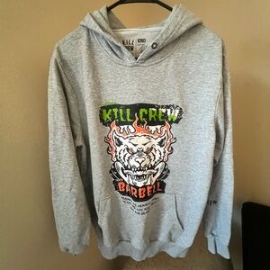 Kill Crew Light Gray Graphic Hoodie